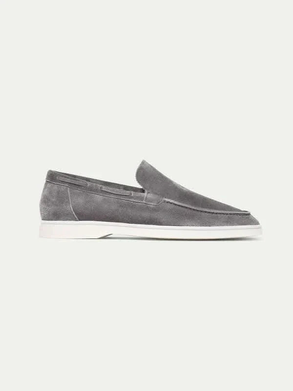 Mocassin Classique en Daim – Blanc perle