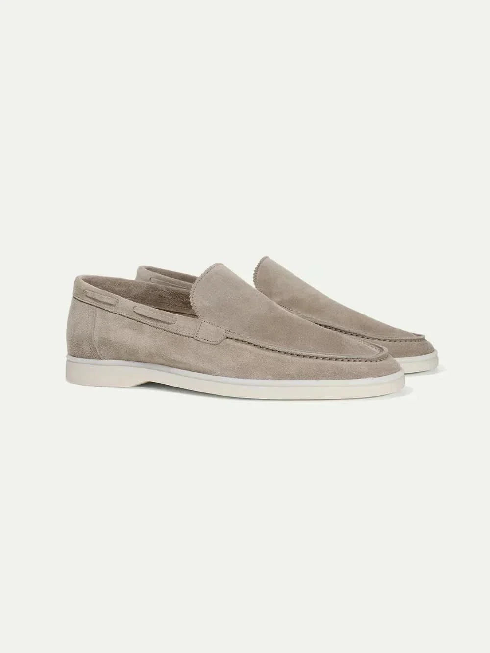 Mocassin Classique en Daim – Gris clair