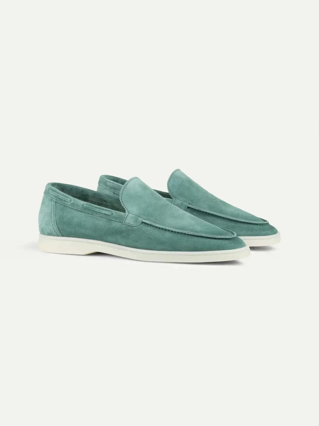 Mocassin Classique en Daim – Vert d'eau