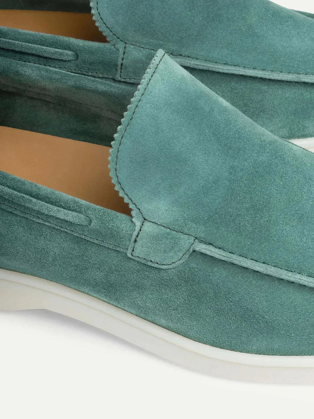 Mocassin Classique en Daim – Vert d'eau