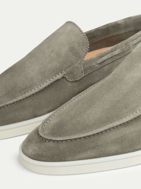Mocassin Classique en Daim – Vert olive