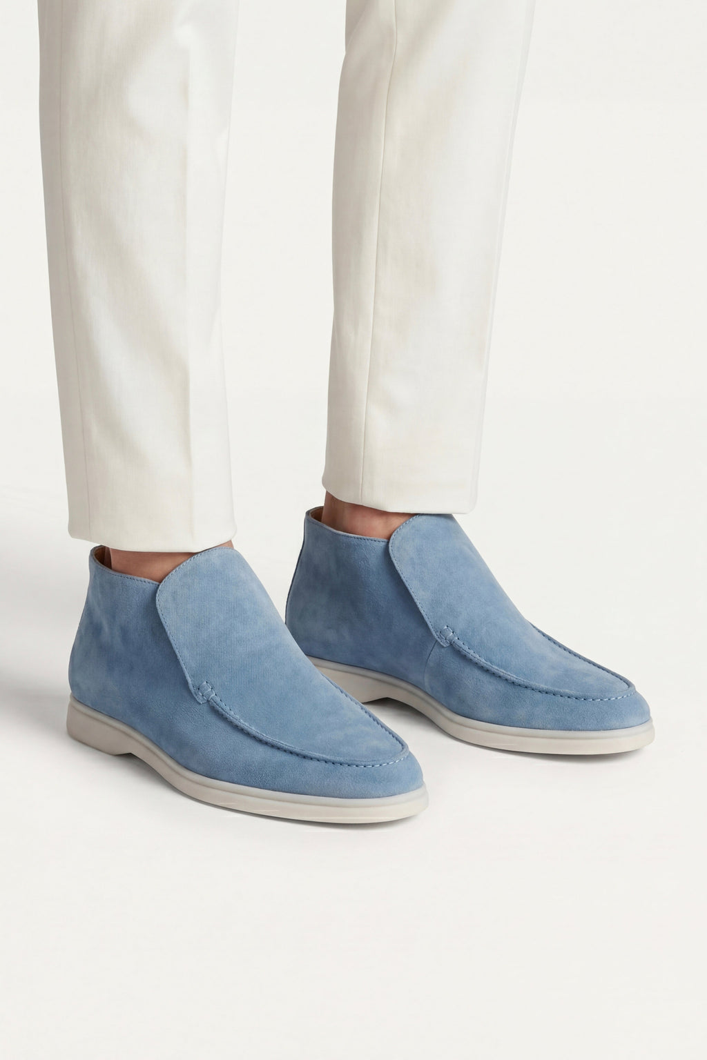 Mocassin Monaco en Daim – Bleu ciel