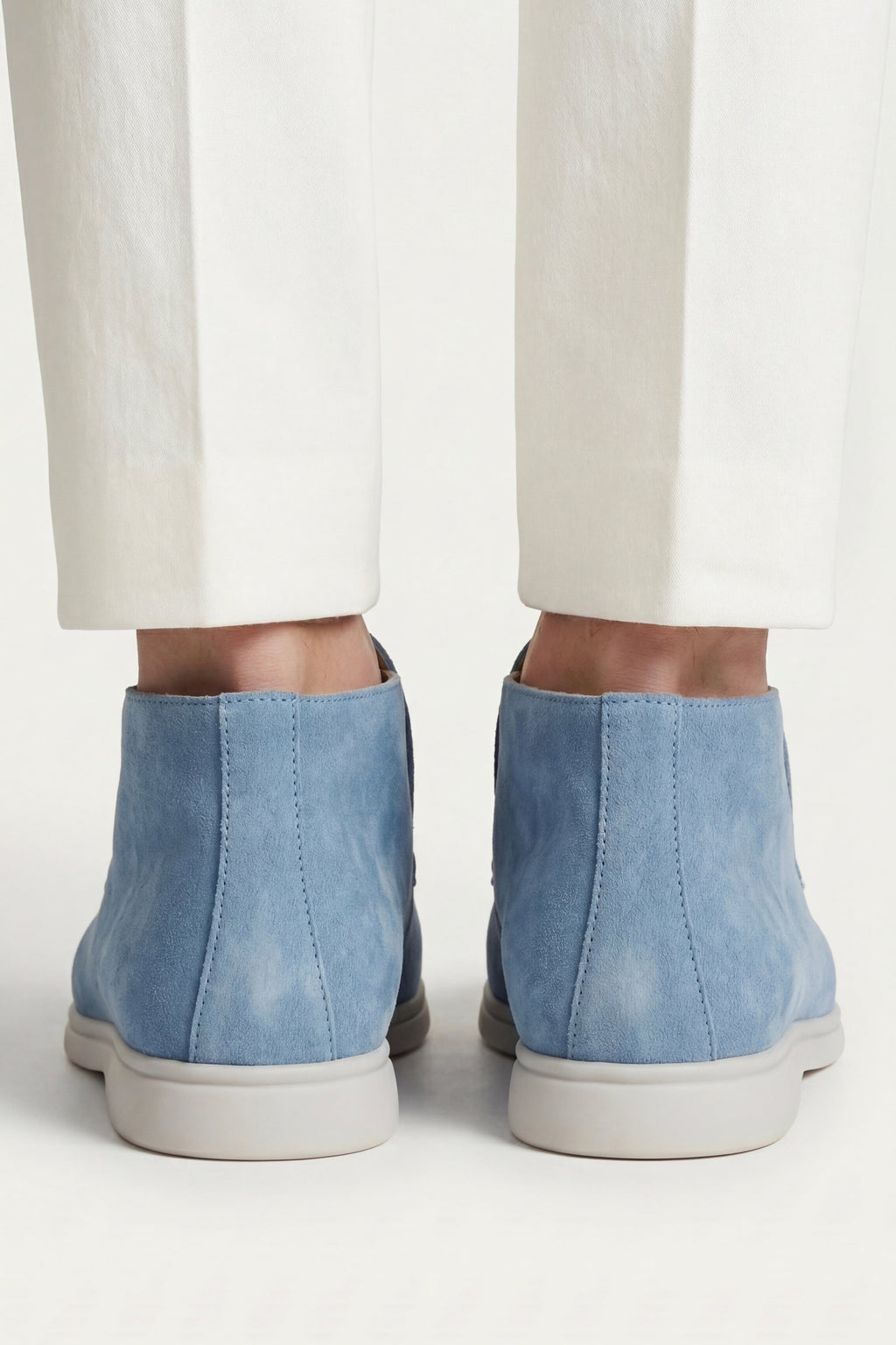 Mocassin Monaco en Daim – Bleu ciel