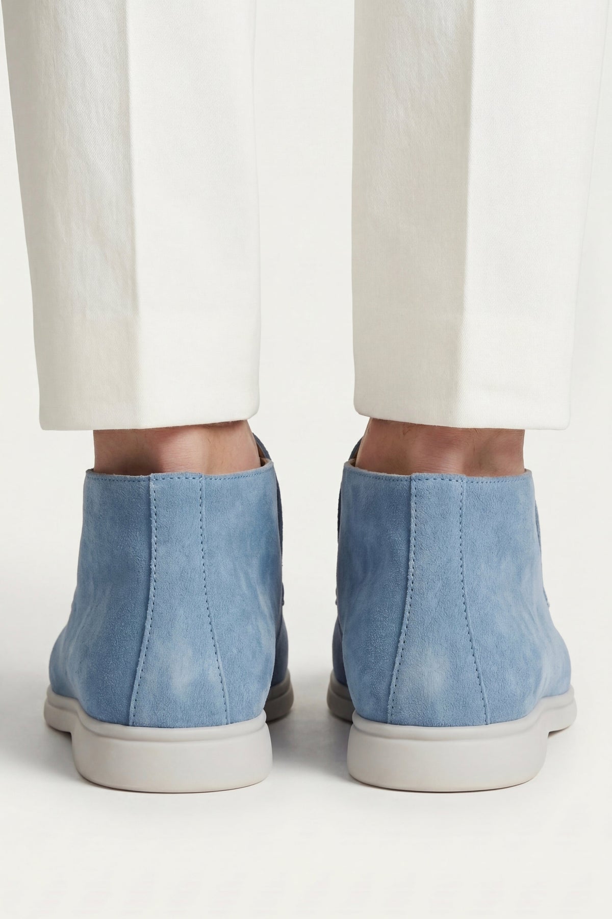 Mocassin Monaco en Daim – Bleu ciel