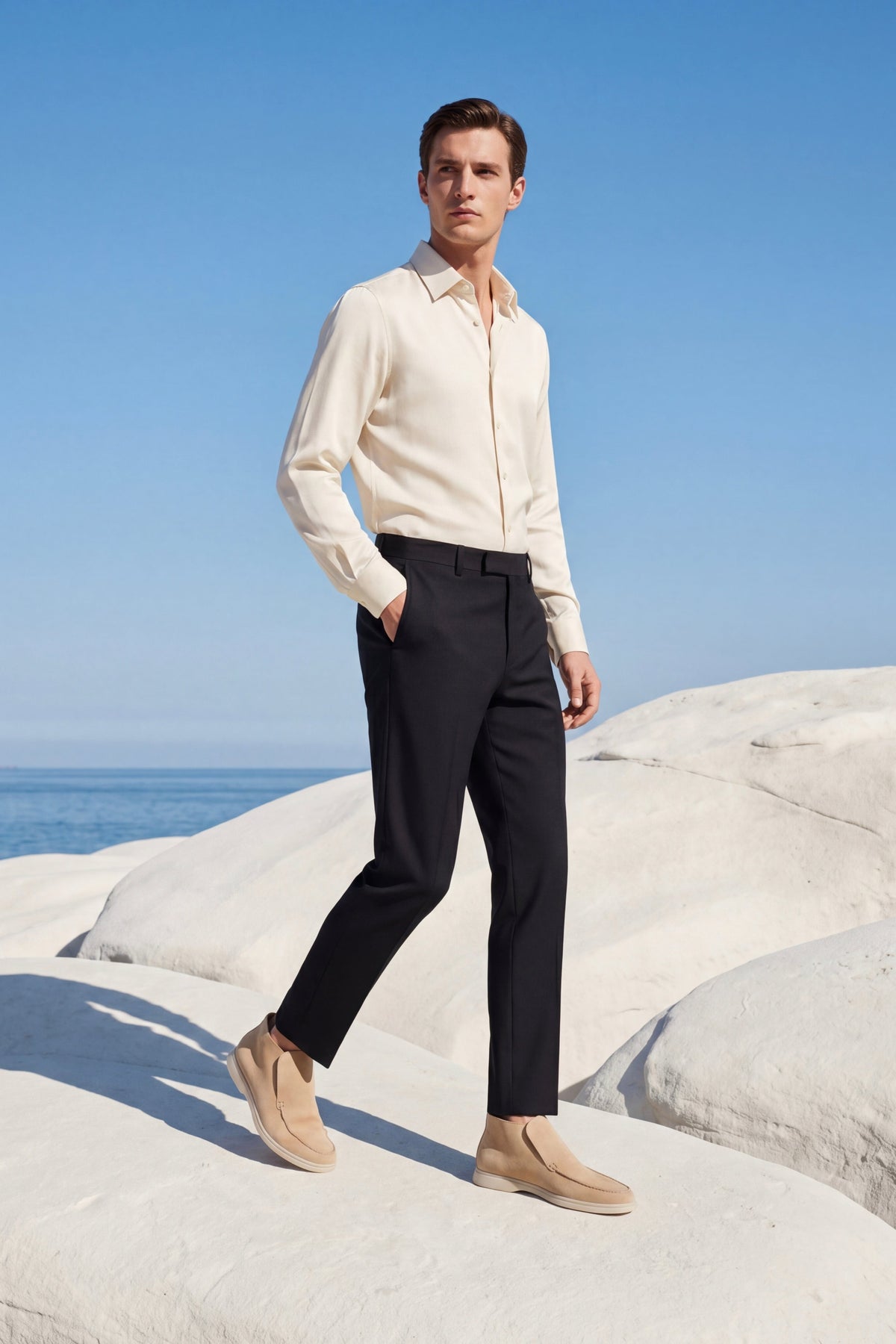 Mocassin Monaco en Daim – Beige