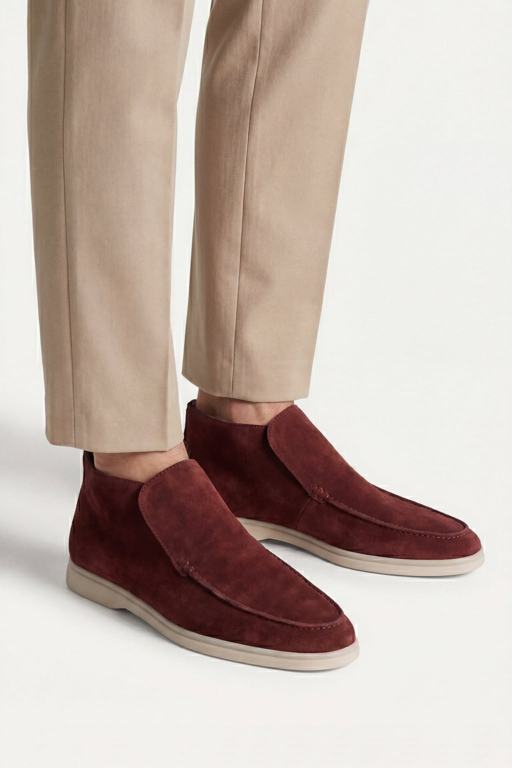 Mocassin Monaco en Daim – Bordeaux
