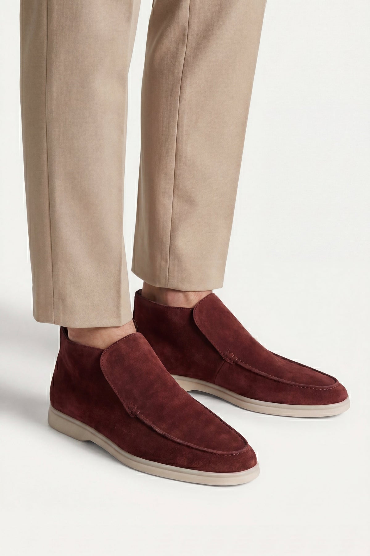 Mocassin Monaco en Daim – Bordeaux