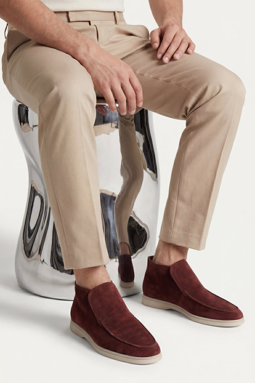 Mocassin Monaco en Daim – Bordeaux