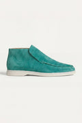 Mocassin Monaco en Daim – Turquoise
