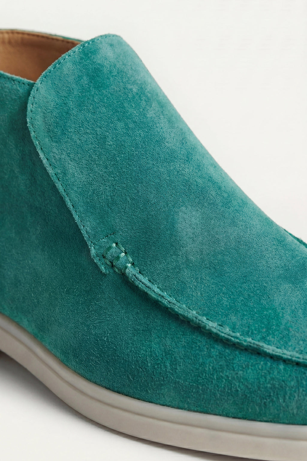 Mocassin Monaco en Daim – Turquoise