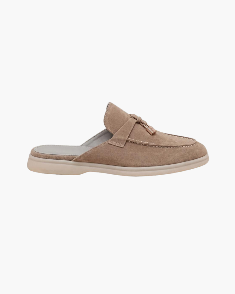 Mocassin Mule Mediterraneo en Daim – Beige