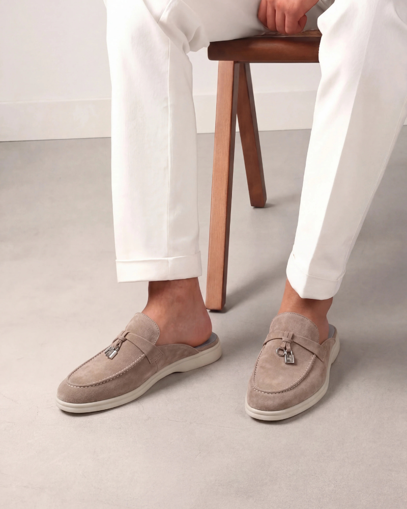 Mocassin Mule Mediterraneo en Daim – Beige