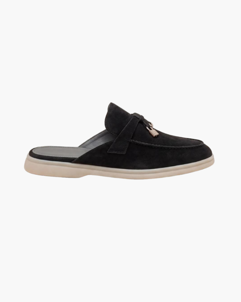 Mocassin Mule Mediterraneo en Daim – Gris clair