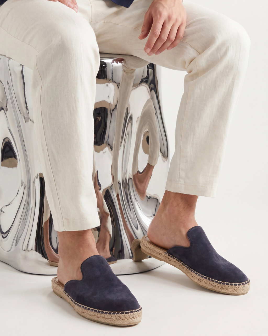 Mocassin Mule Portofino Yacht – Bleu marine