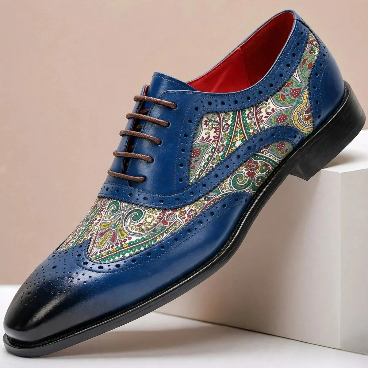 Chaussures Oxford Stefano en Cuir Pleine Fleur