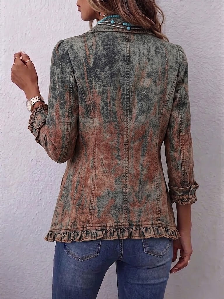 Vincenza | Veste texturée dégradée à volants