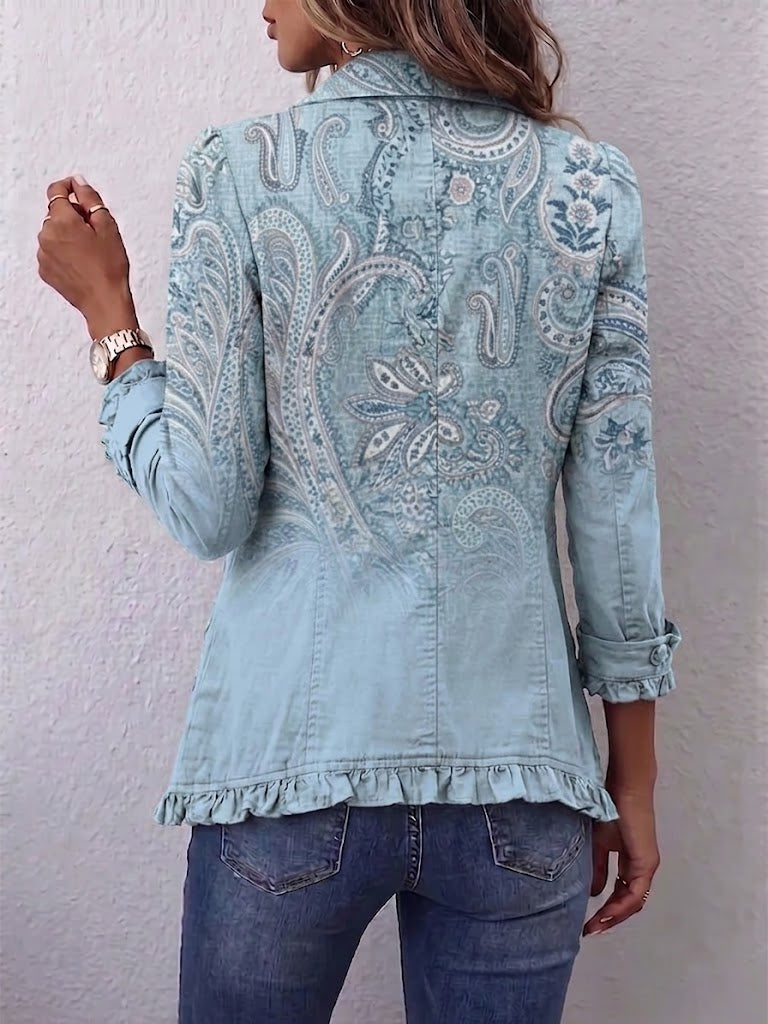 Teresina | Veste vintage en cachemire à volants