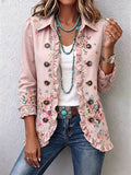 Maddalena | Veste florale à volants et boutons
