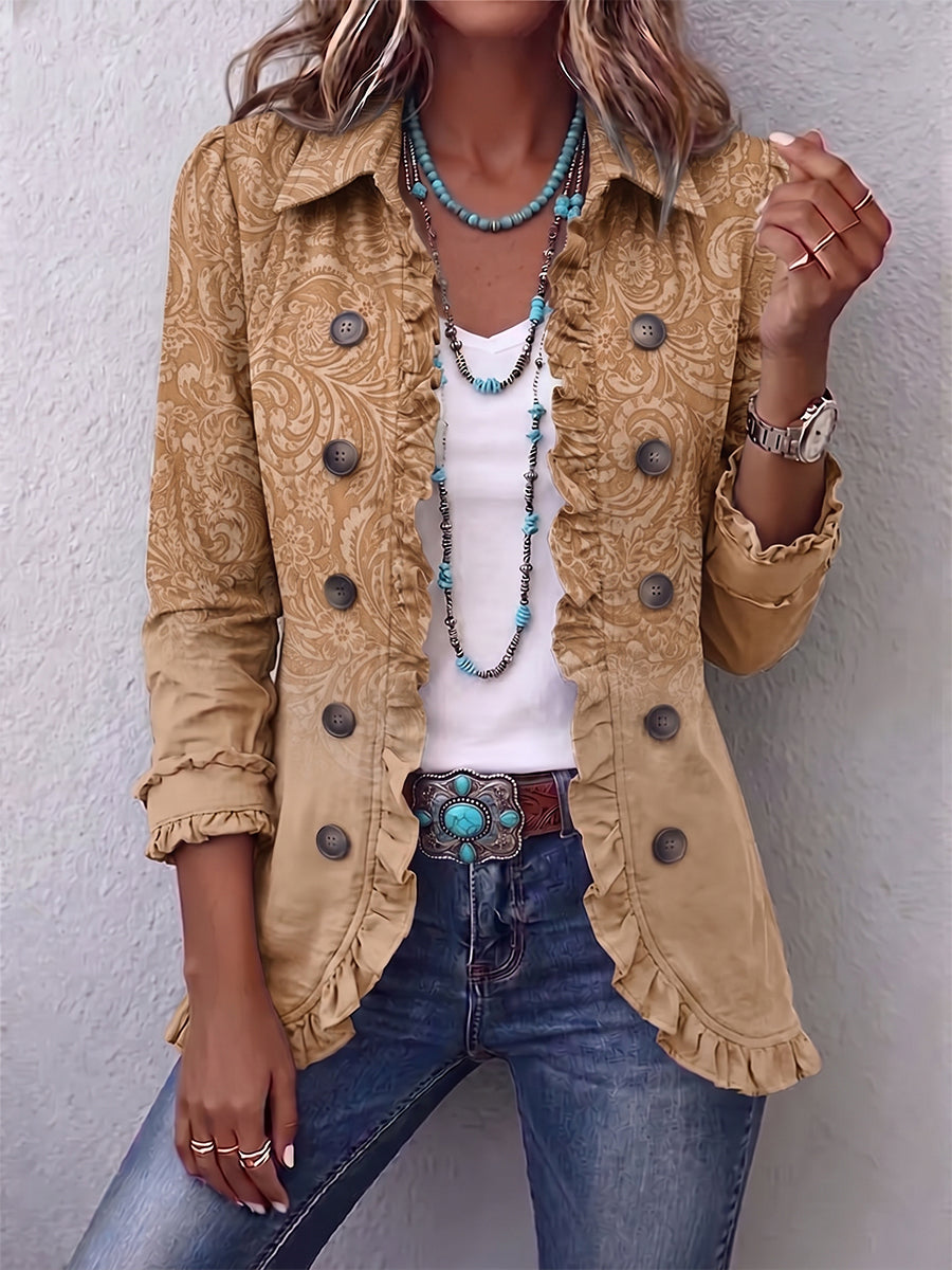 Palmira | Veste fantaisie en relief à volants