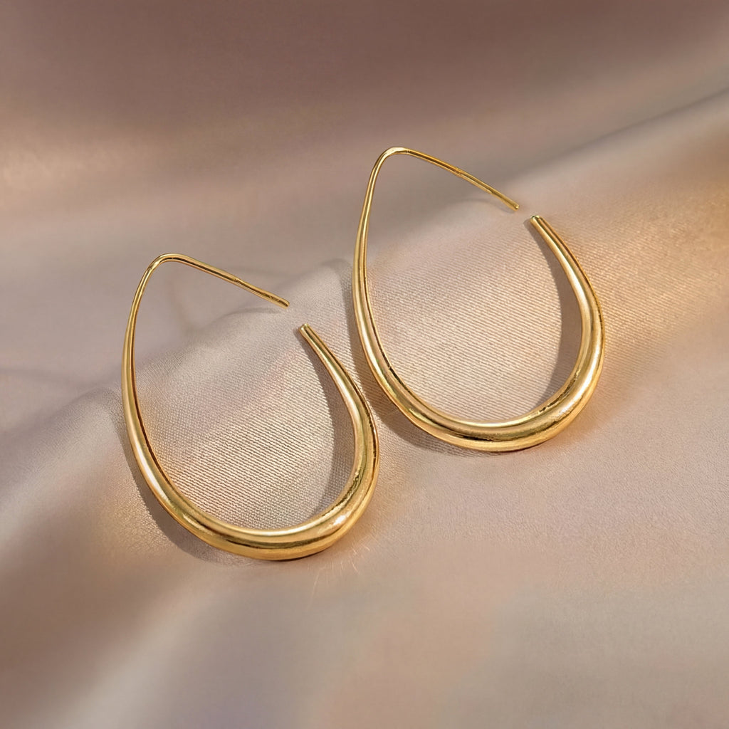Boucles d’oreilles ovales élégantes