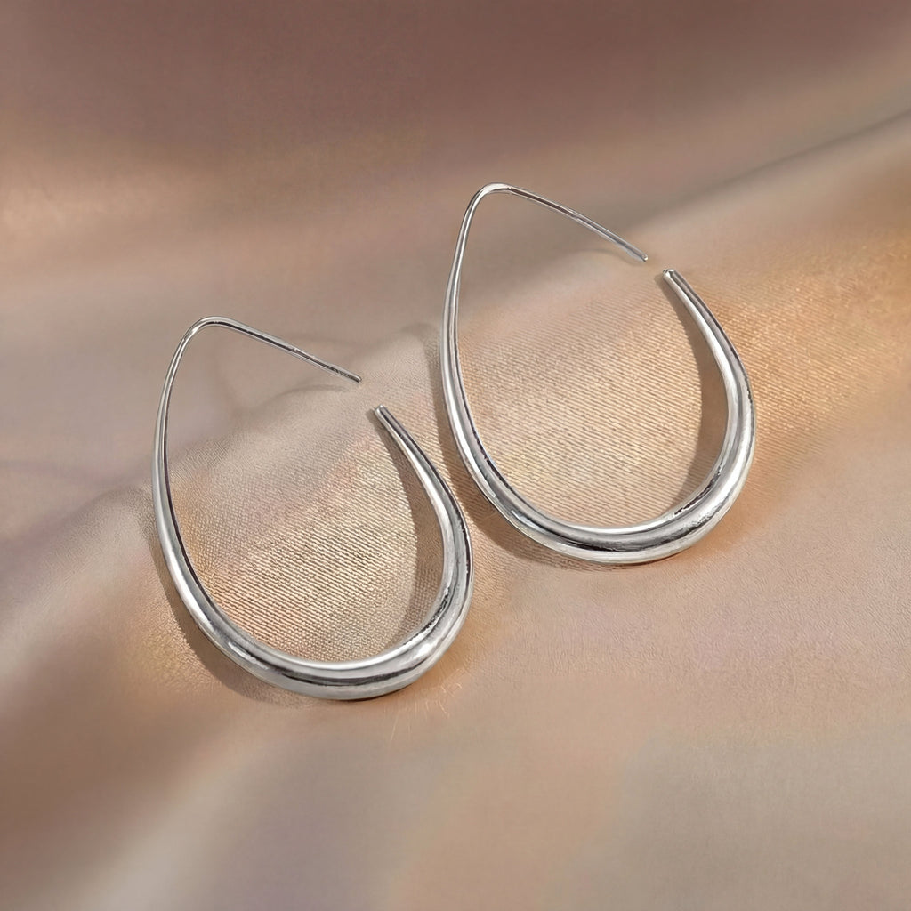 Boucles d’oreilles ovales élégantes