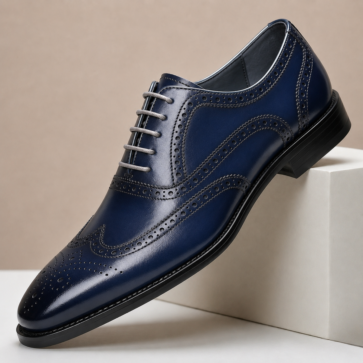Chaussures Brogue Santoria en Cuir Pleine Fleur