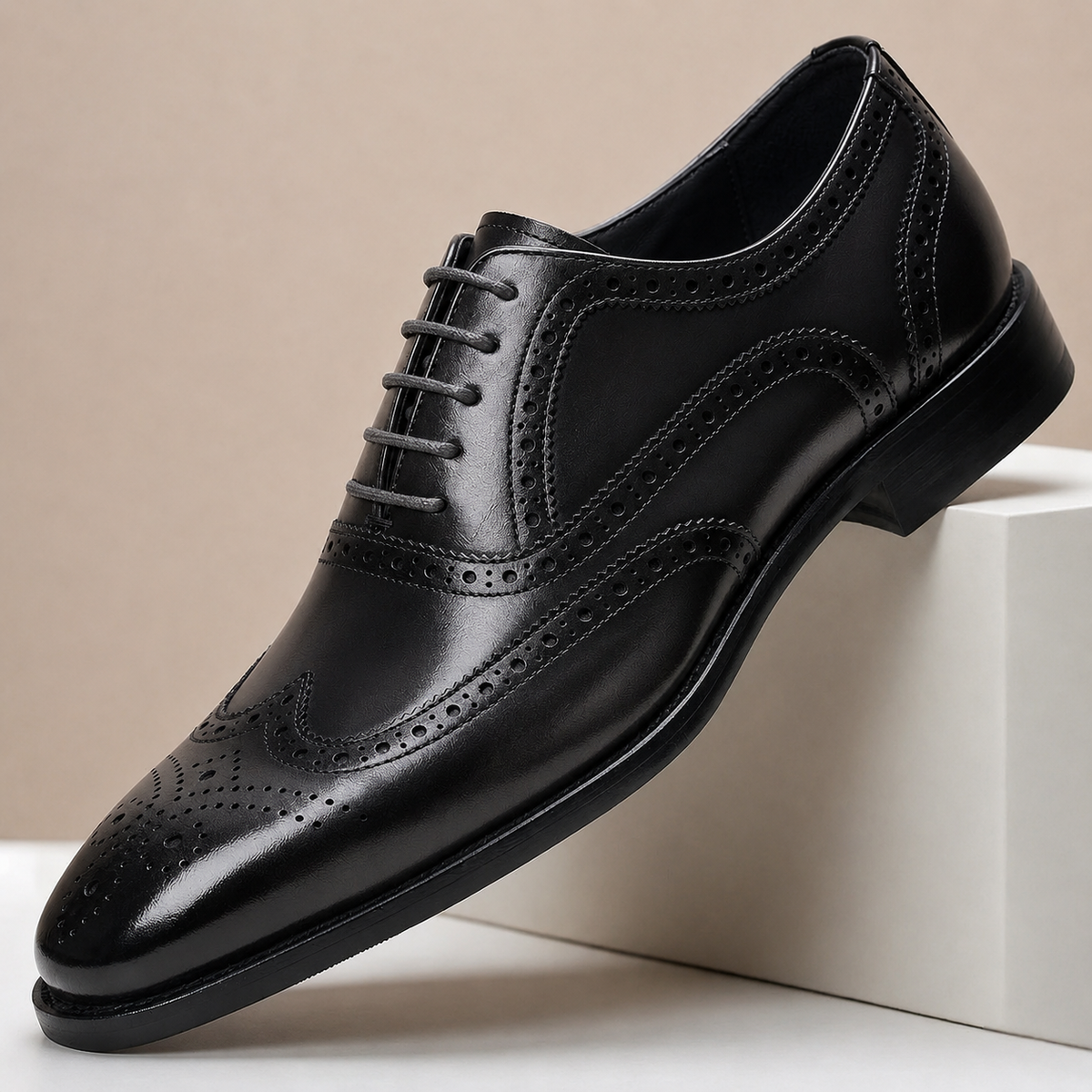 Chaussures Brogue Santoria en Cuir Pleine Fleur