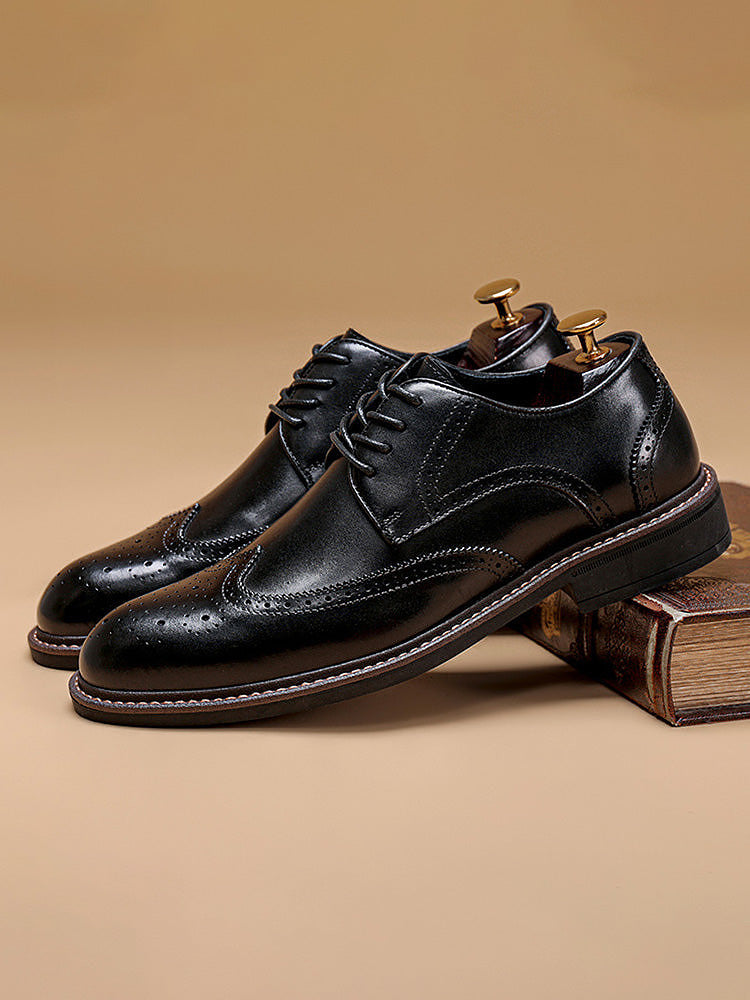 Chaussures Brogue Wingtip en Cuir