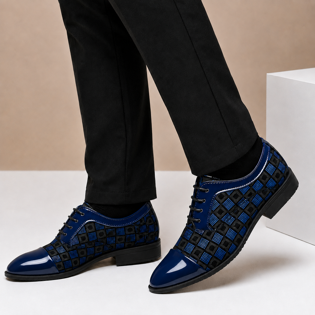 Chaussures Habillées Valente en Cuir à Motif Géométrique