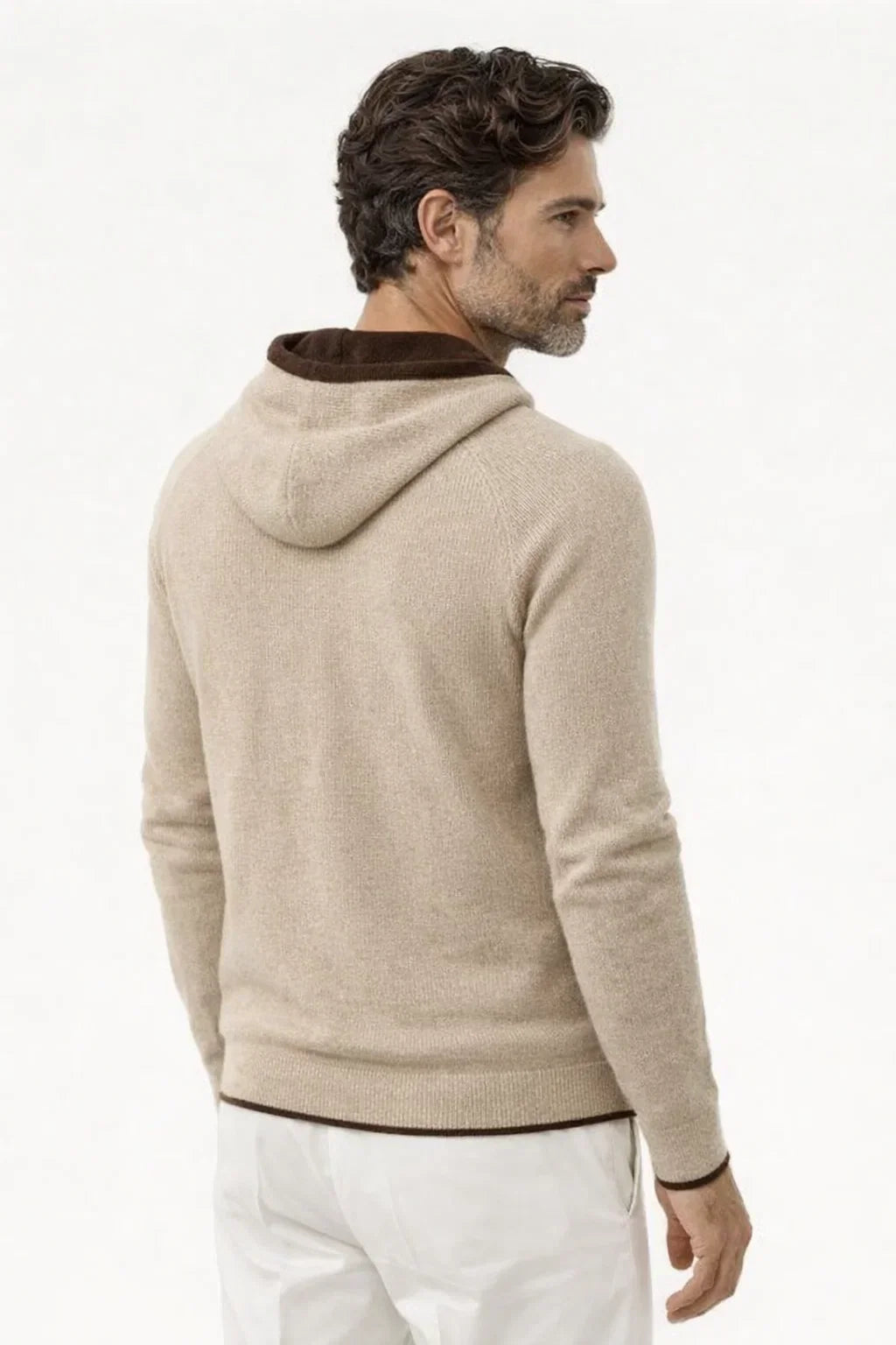 Sweat à capuche Irco Como beige