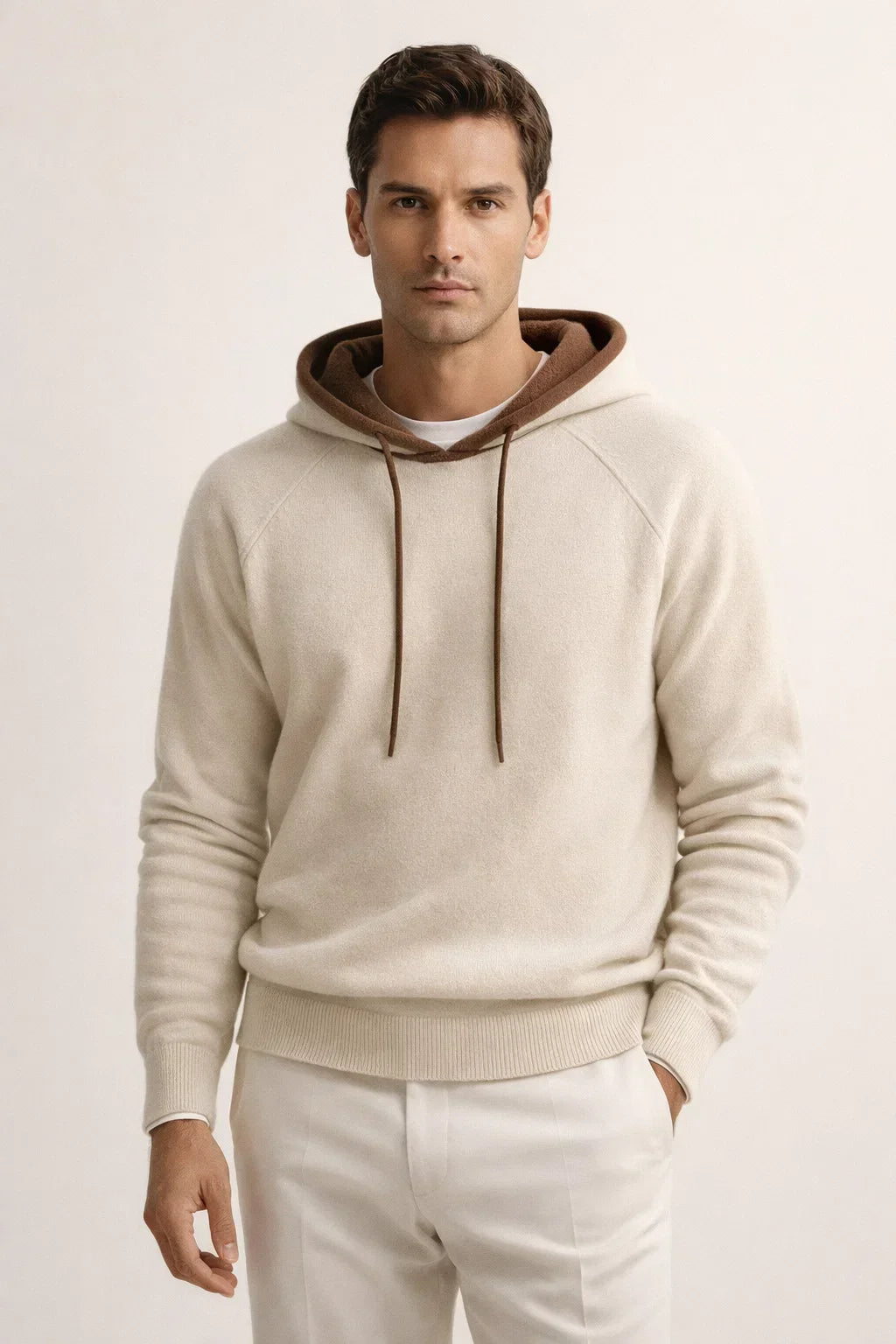 Sweat à capuche Santino ivoire