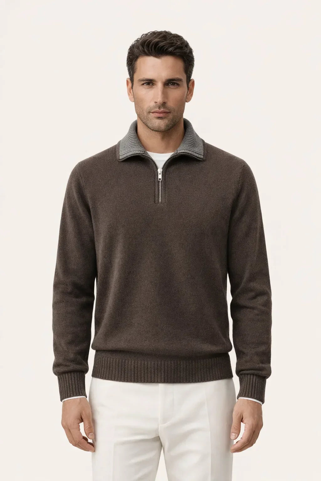 Veste zippée Leonard marron