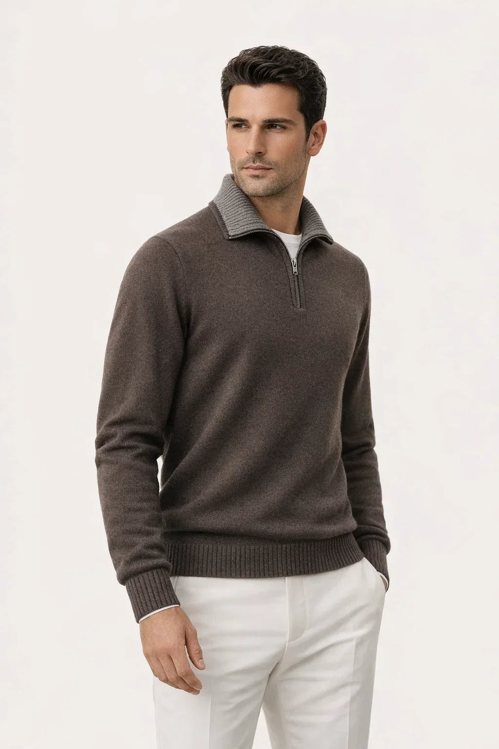 Veste zippée Leonard marron