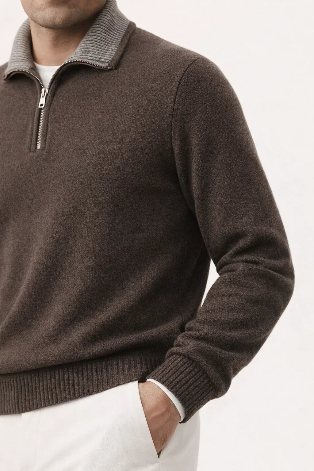 Veste zippée Leonard marron