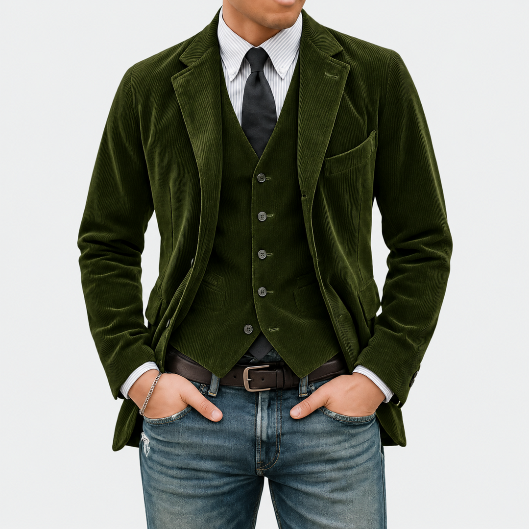 Tommy | Ensemble 2 Pièces : Blazer et Gilet en Velours