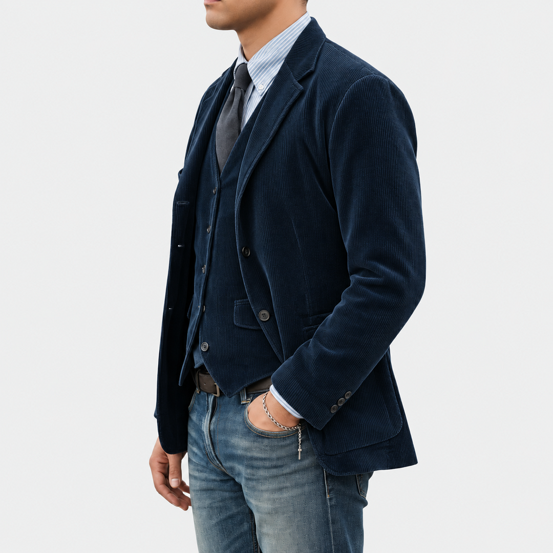 Tommy | Ensemble 2 Pièces : Blazer et Gilet en Velours