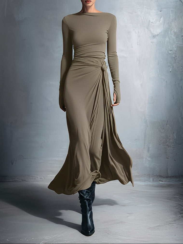 Nadège | Robe Maxi à Nœud Latéral