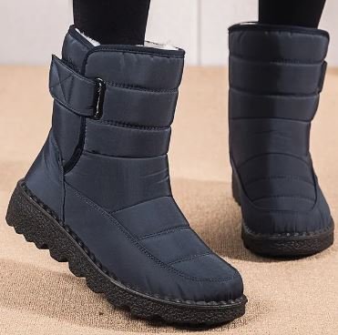 Waterproof Boots For Women | Quilted Ankle Buckle Chunky Sole