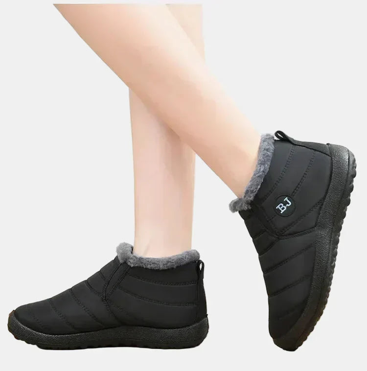 Waterproof Boots For Women | Quilted Fleece Lined Slip On Ankle